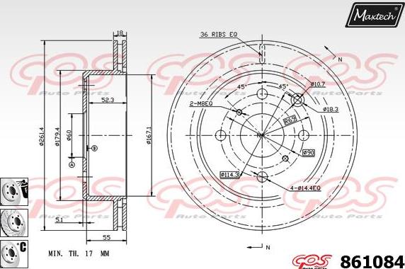 Maxtech 72930010 - Поршень, корпус скобы тормоза autospares.lv