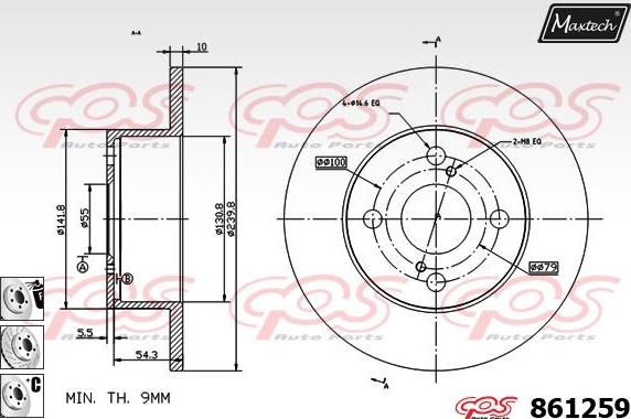 Maxtech 70180048 - Прокладка, поршень корпуса скобы тормоза autospares.lv