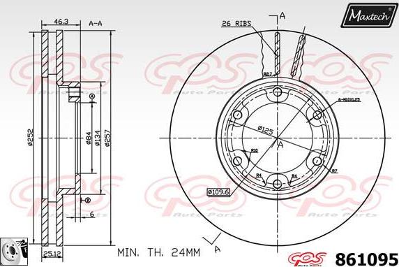 Maxtech 70180073 - Прокладка, поршень корпуса скобы тормоза autospares.lv