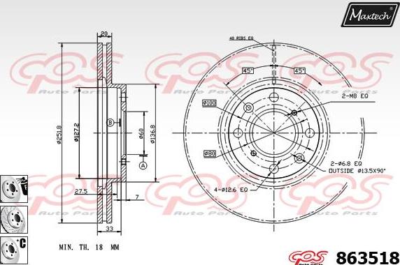 Maxtech 70180199 - Прокладка, поршень корпуса скобы тормоза autospares.lv