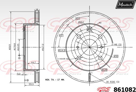 Maxtech 70180188 - Прокладка, поршень корпуса скобы тормоза autospares.lv