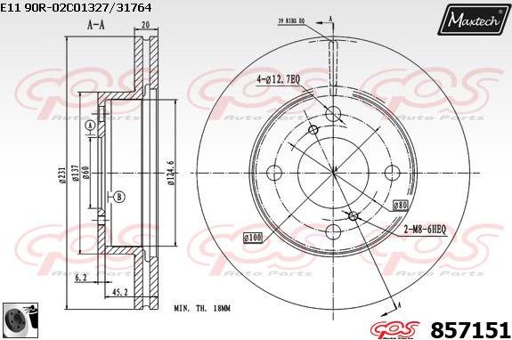 Maxtech 70180392 - Прокладка, поршень корпуса скобы тормоза autospares.lv