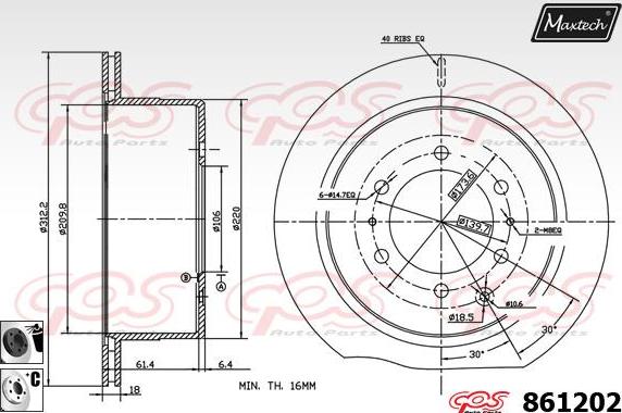 Maxtech 70180343 - Прокладка, поршень корпуса скобы тормоза autospares.lv