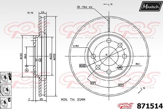 Maxtech 70180347 - Прокладка, поршень корпуса скобы тормоза autospares.lv