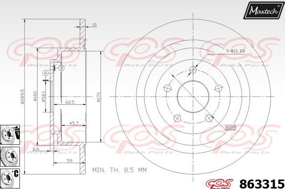 Maxtech 70180332 - Прокладка, поршень корпуса скобы тормоза autospares.lv