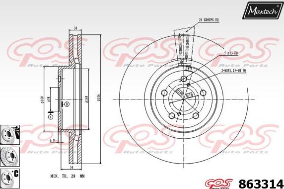 Maxtech 72960003 - Поршень, корпус скобы тормоза autospares.lv