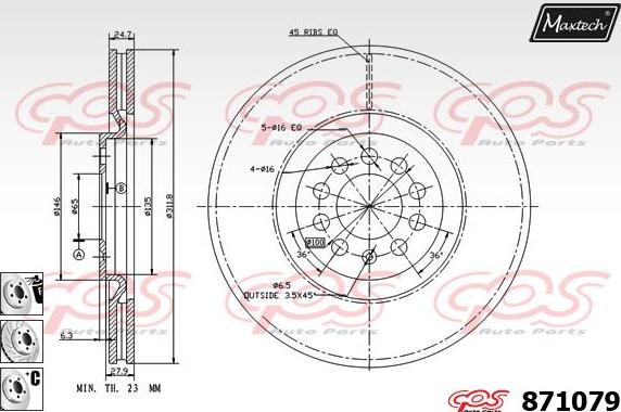 Maxtech 70180205 - Прокладка, поршень корпуса скобы тормоза autospares.lv