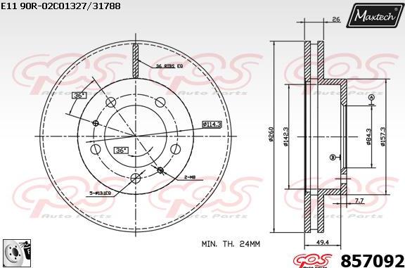 Maxtech 70180280 - Прокладка, поршень корпуса скобы тормоза autospares.lv