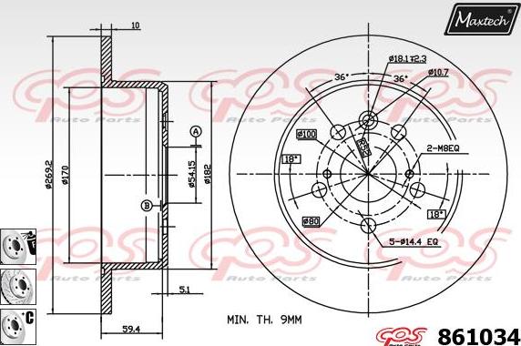 Maxtech 72930002 - Поршень, корпус скобы тормоза autospares.lv