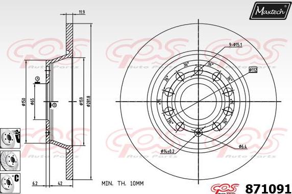 Maxtech 70180224 - Прокладка, поршень корпуса скобы тормоза autospares.lv