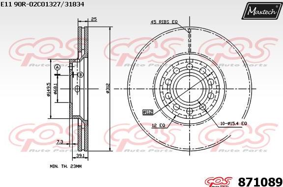 Maxtech 70180273 - Прокладка, поршень корпуса скобы тормоза autospares.lv