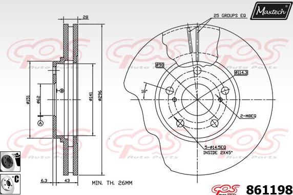 Maxtech 70200498 - Ремкомплект, тормозной суппорт autospares.lv