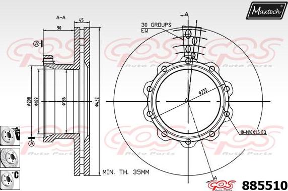 Maxtech 70200400 - Ремкомплект, тормозной суппорт autospares.lv