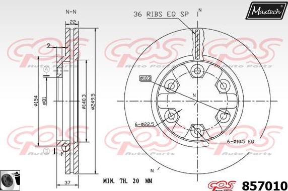 Maxtech 70200411 - Ремкомплект, тормозной суппорт autospares.lv