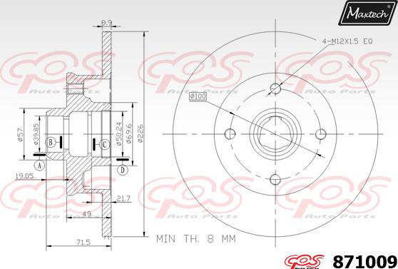 Maxtech 70200543 - Ремкомплект, тормозной суппорт autospares.lv