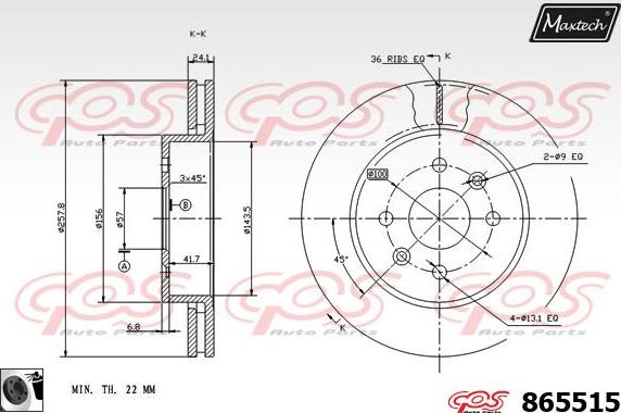 Maxtech 70200552 - Ремкомплект, тормозной суппорт autospares.lv