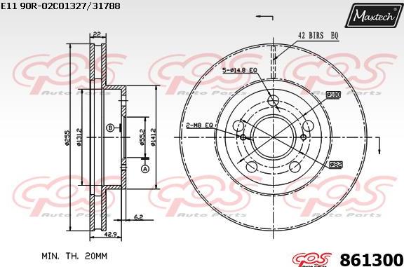 Maxtech 70200568 - Ремкомплект, тормозной суппорт autospares.lv