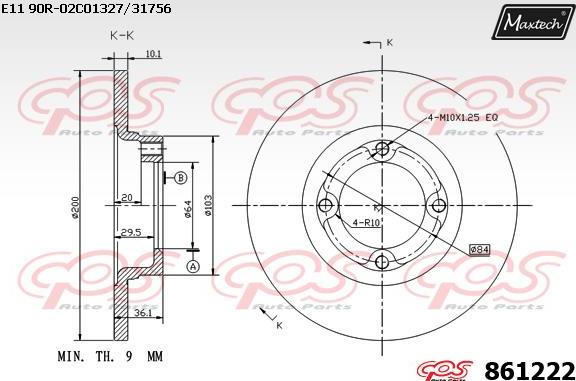 Maxtech 70200511 - Ремкомплект, тормозной суппорт autospares.lv