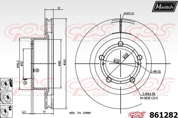 Maxtech 70200535 - Ремкомплект, тормозной суппорт autospares.lv