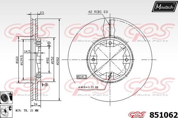 Maxtech 70200520 - Ремкомплект, тормозной суппорт autospares.lv