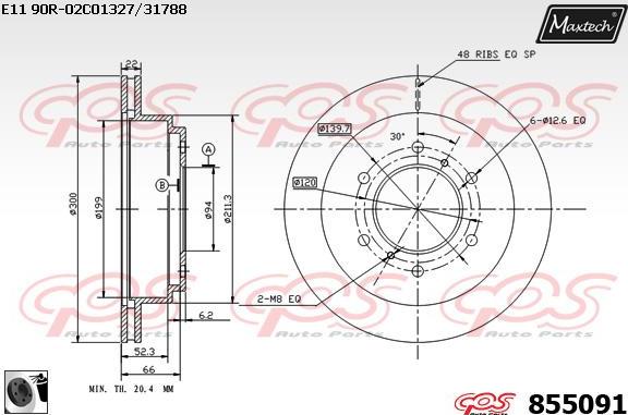 Maxtech 70200691 - Ремкомплект, тормозной суппорт autospares.lv