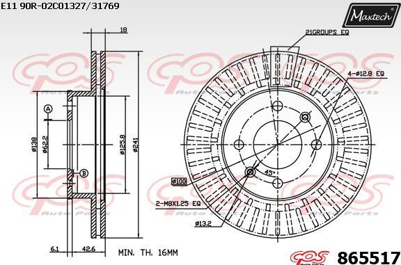 Maxtech 70200604 - Ремкомплект, тормозной суппорт autospares.lv