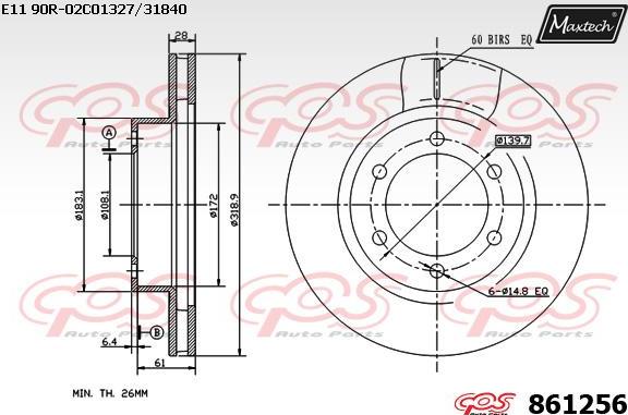 Maxtech 70200607 - Ремкомплект, тормозной суппорт autospares.lv