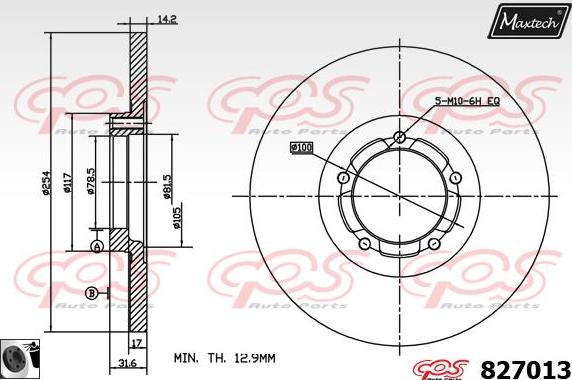 Maxtech 70200059 - Ремкомплект, тормозной суппорт autospares.lv