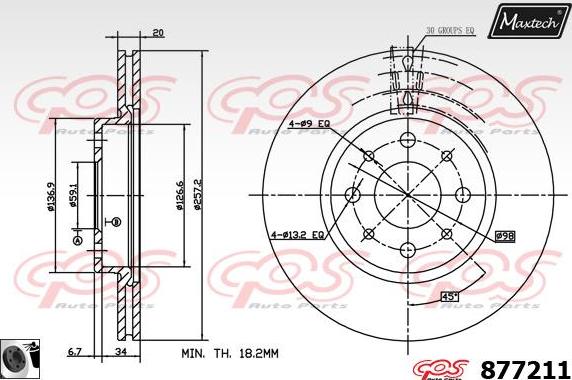 Maxtech 70200058 - Ремкомплект, тормозной суппорт autospares.lv