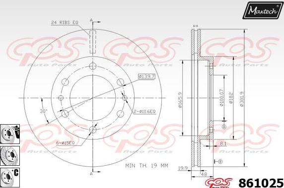 Maxtech 70200003 - Ремкомплект, тормозной суппорт autospares.lv