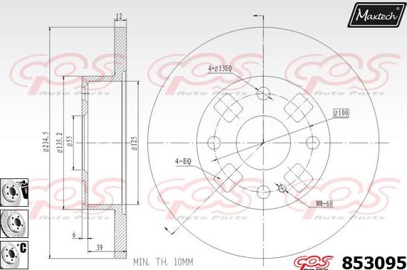 Maxtech 72954002 - Поршень, корпус скобы тормоза autospares.lv