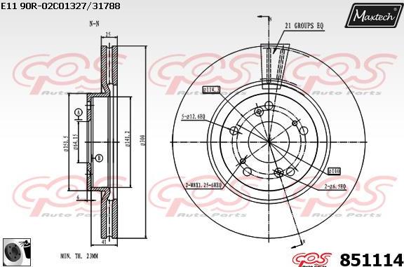 Maxtech 70200145 - Ремкомплект, тормозной суппорт autospares.lv