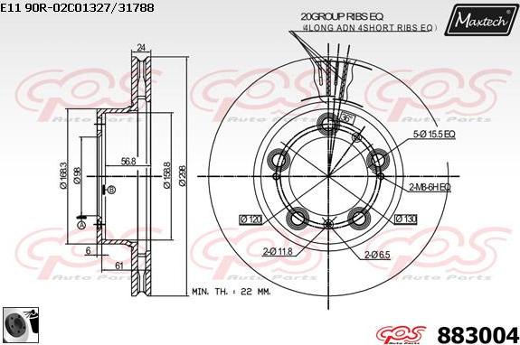 Maxtech 70200122 - Ремкомплект, тормозной суппорт autospares.lv