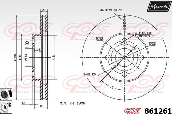 Maxtech 70200802 - Ремкомплект, тормозной суппорт autospares.lv