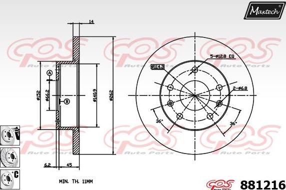 Maxtech 70200812 - Ремкомплект, тормозной суппорт autospares.lv