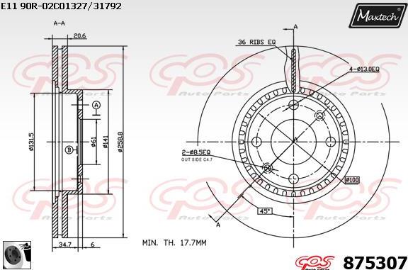 Maxtech 70200399 - Ремкомплект, тормозной суппорт autospares.lv