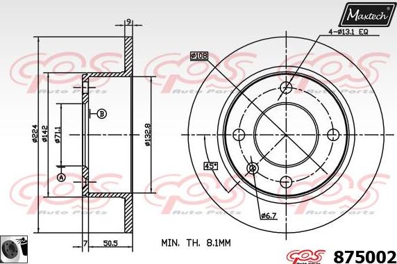 Maxtech 70200349 - Ремкомплект, тормозной суппорт autospares.lv