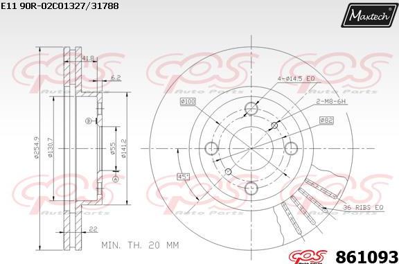 Maxtech 70200344 - Ремкомплект, тормозной суппорт autospares.lv