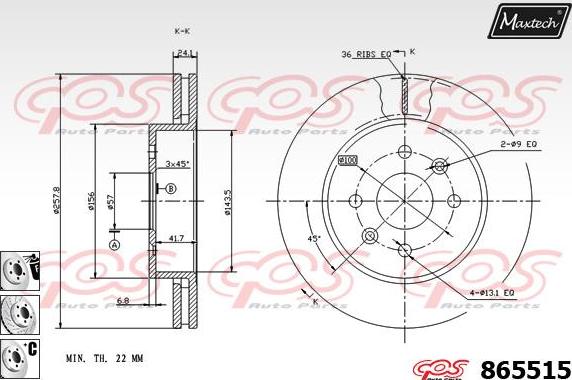 Maxtech 70200300 - Ремкомплект, тормозной суппорт autospares.lv