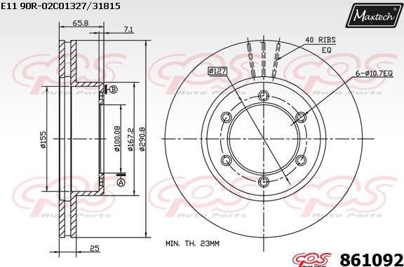 Maxtech 70200297 - Ремкомплект, тормозной суппорт autospares.lv