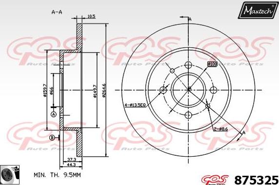 Maxtech 70200249 - Ремкомплект, тормозной суппорт autospares.lv