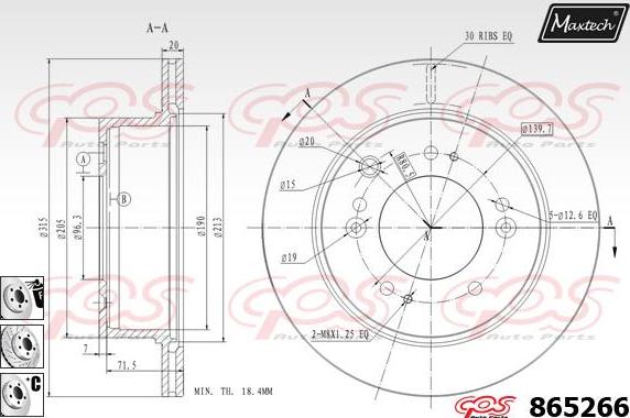 Maxtech 70200242 - Ремкомплект, тормозной суппорт autospares.lv