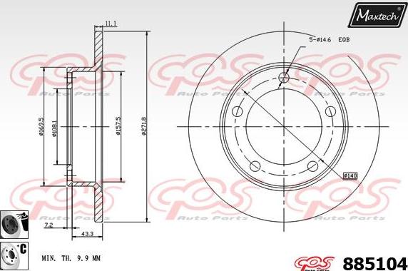 Maxtech 70200252 - Ремкомплект, тормозной суппорт autospares.lv