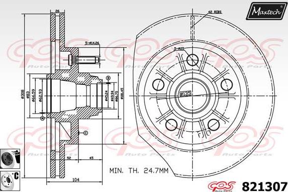 Maxtech 70200264 - Ремкомплект, тормозной суппорт autospares.lv