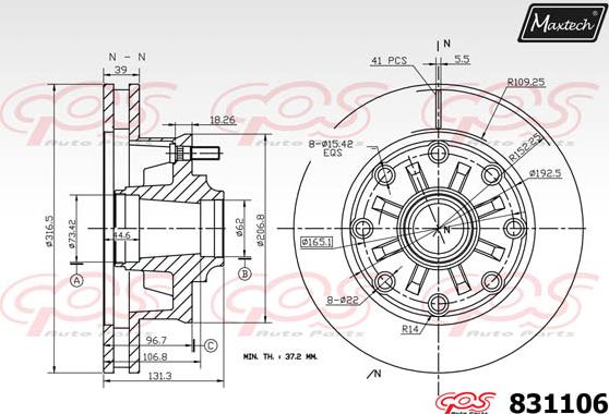 Maxtech 70200268 - Ремкомплект, тормозной суппорт autospares.lv