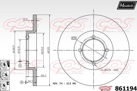 Maxtech 70200210 - Ремкомплект, тормозной суппорт autospares.lv