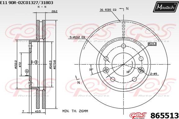 Maxtech 70200218 - Ремкомплект, тормозной суппорт autospares.lv