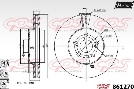 Maxtech 70200217 - Ремкомплект, тормозной суппорт autospares.lv