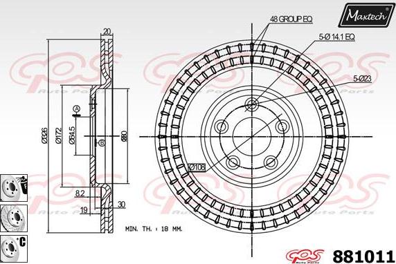 Maxtech 70200235 - Ремкомплект, тормозной суппорт autospares.lv