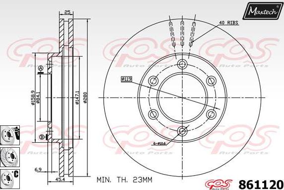 Maxtech 70200238 - Ремкомплект, тормозной суппорт autospares.lv